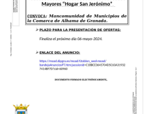 📣LICITACIÓN PÚBLICA para la contratación del Servicio de Peluquería en la Residencia deMayores "Hogar San Jerónimo"